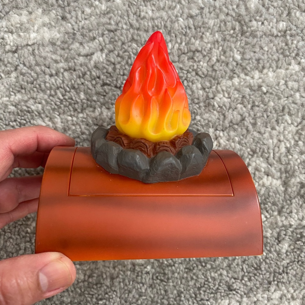 Cute campfire push down kids nightlight